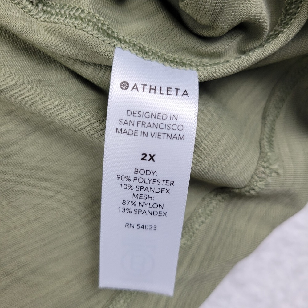 Athleta Pacifica Illume Fitted Tee Swim Surf Paddle Womens 2X Green 657808 - Picture 7 of 9